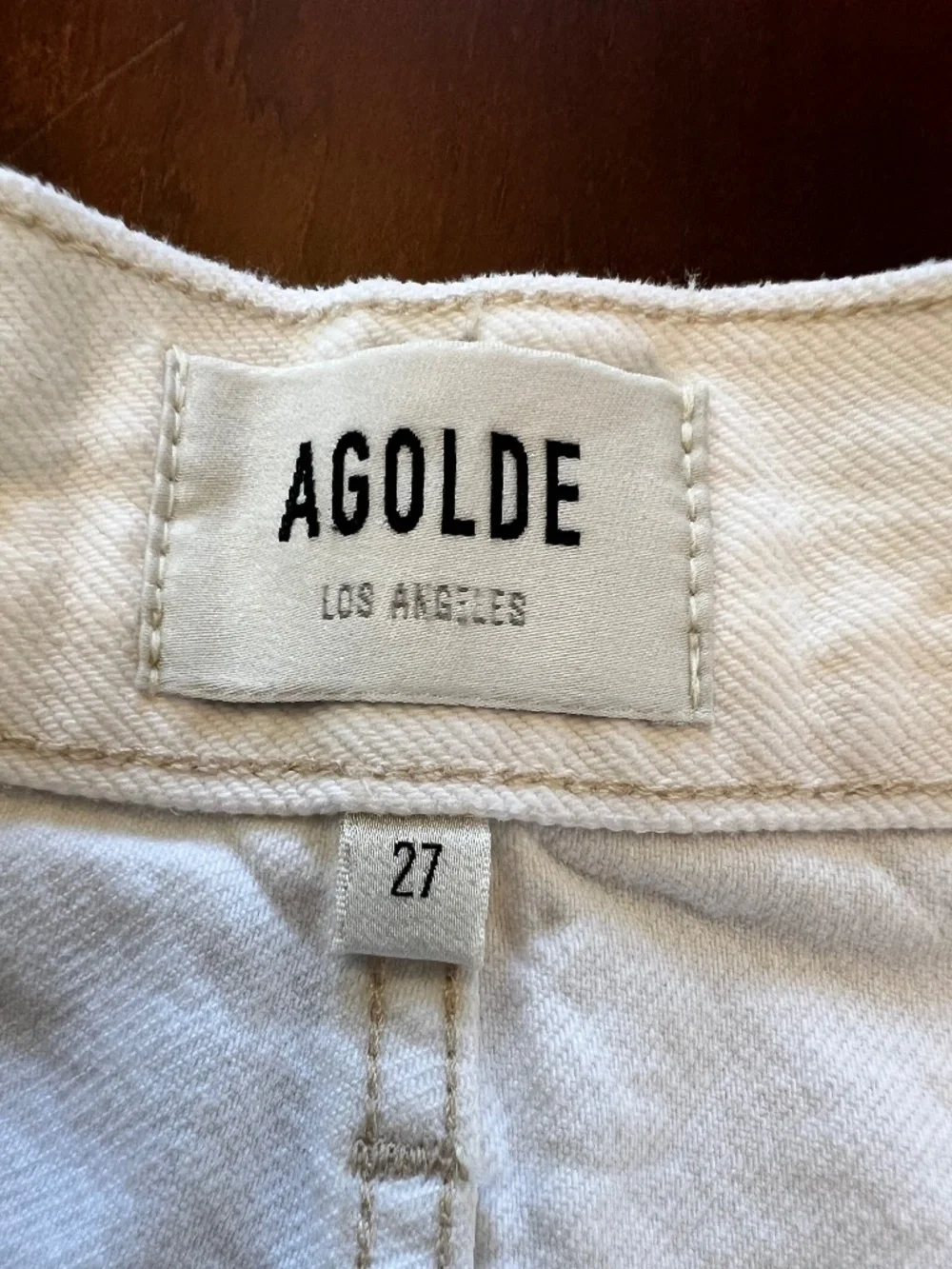 Agolde Parker Long Distressed Denim Cut-Off Shorts